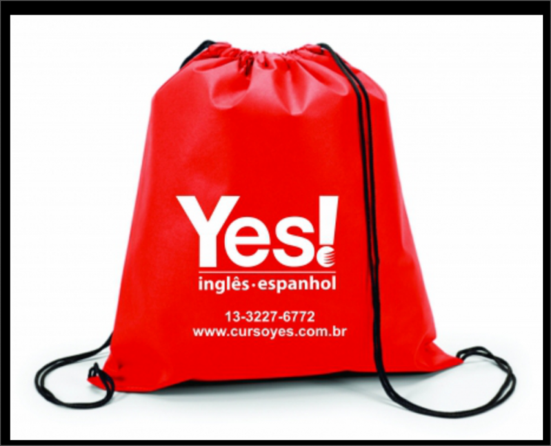 Mochila de Saco Personalizada Brooklin - Mochila Personalizada para Empresa