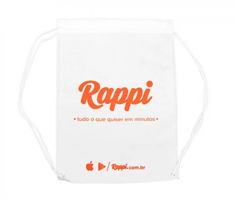 mochila sacochila em tnt promocional
